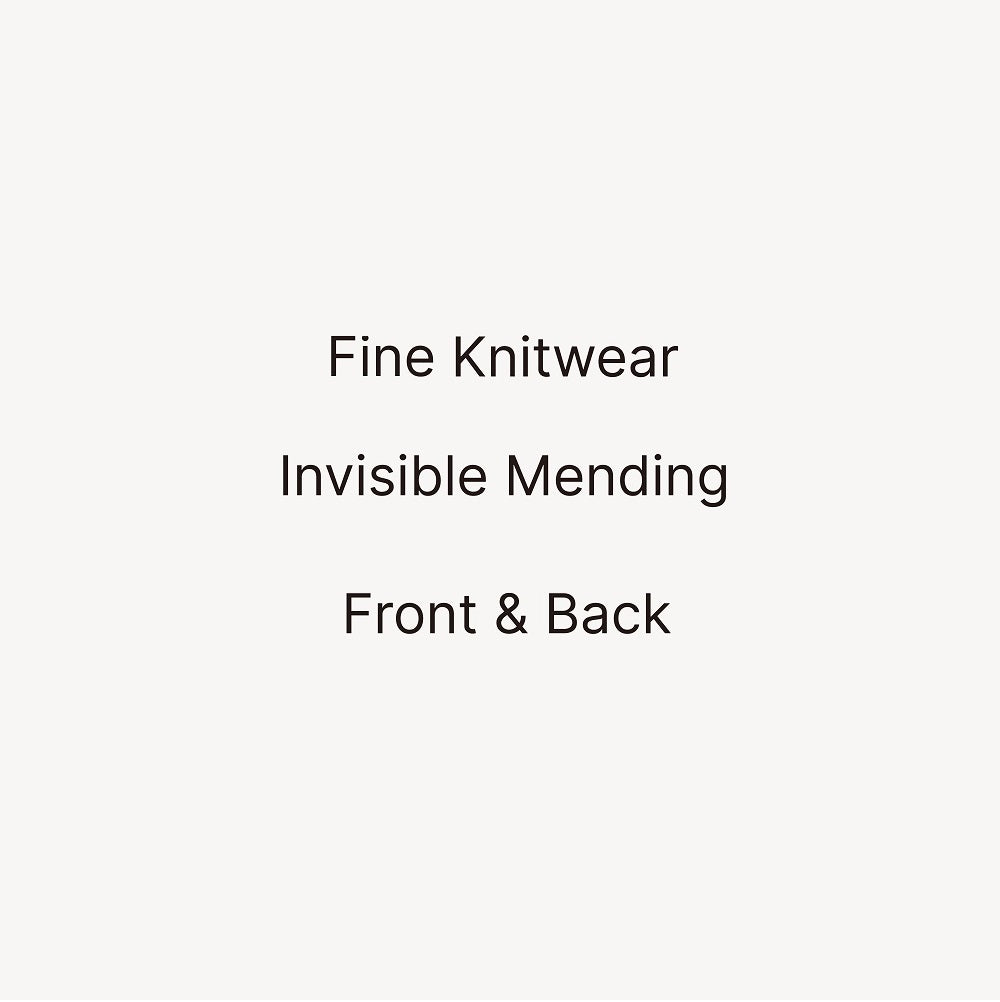 Fine Knitwear Invisible Mending Front & Back