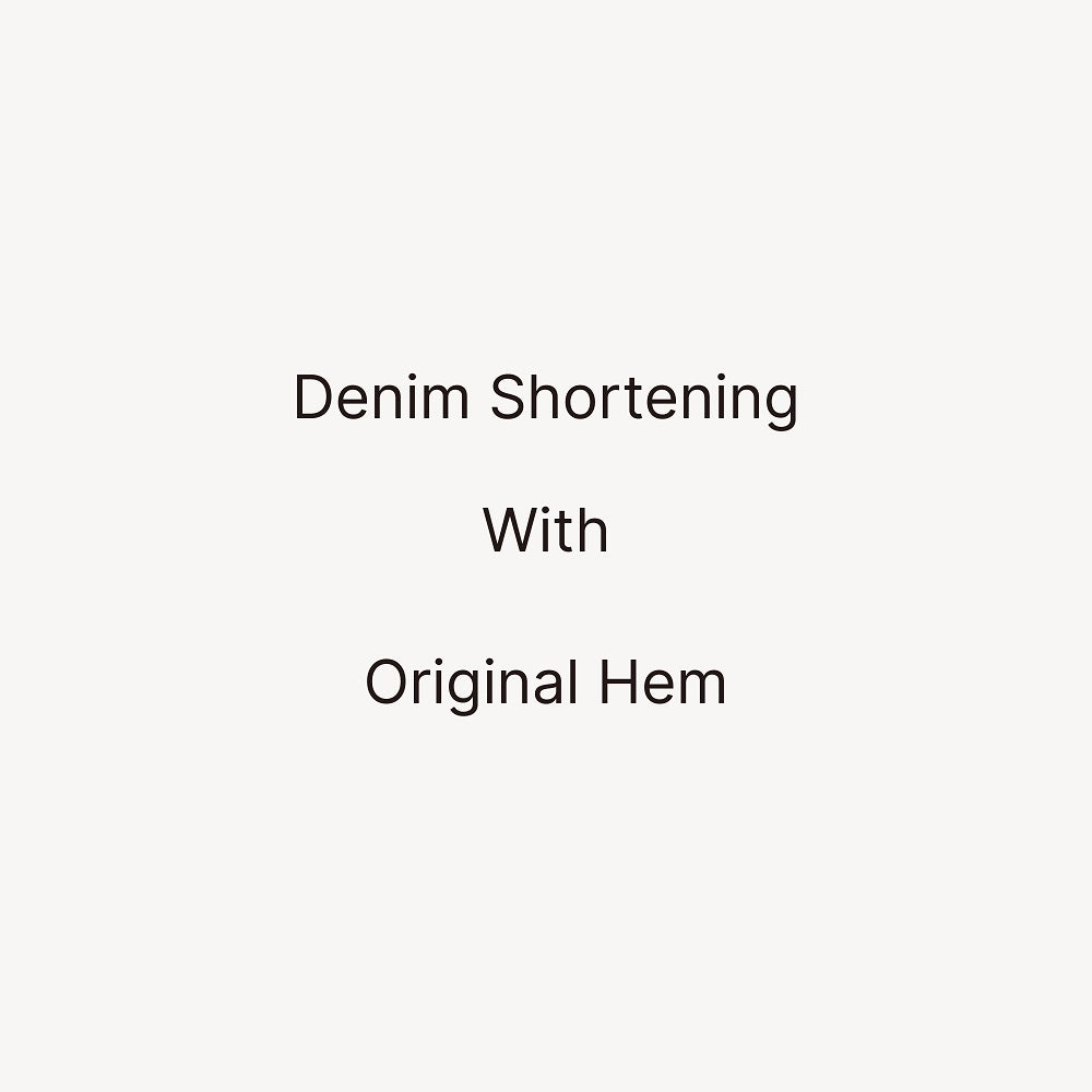 Denim Shortening With Original Hem